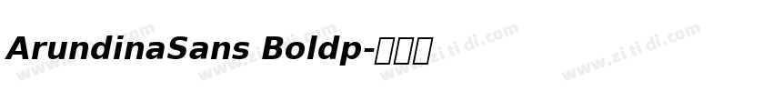 ArundinaSans Boldp字体转换
